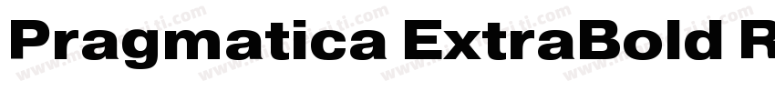 Pragmatica ExtraBold Regular字体转换